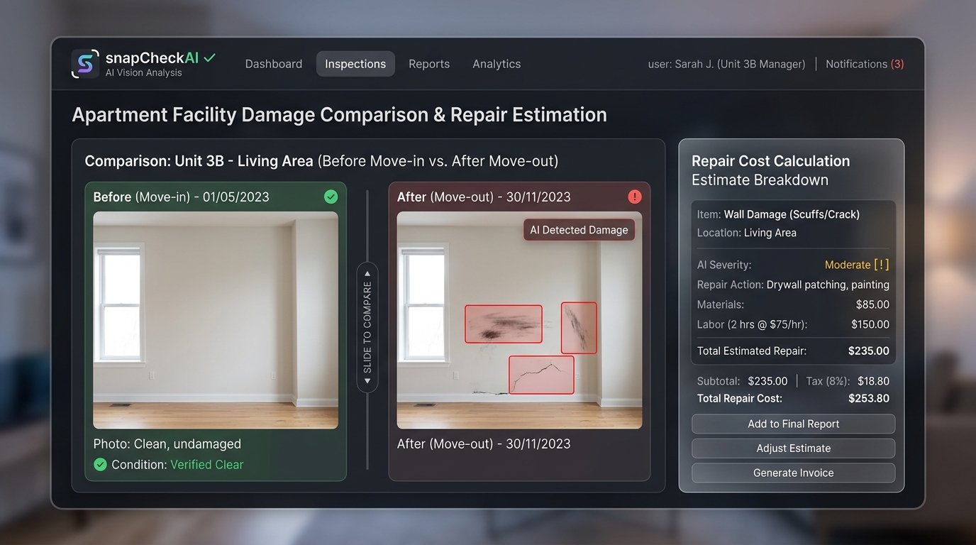 snapCheckAI AI Photo Comparison Mockup