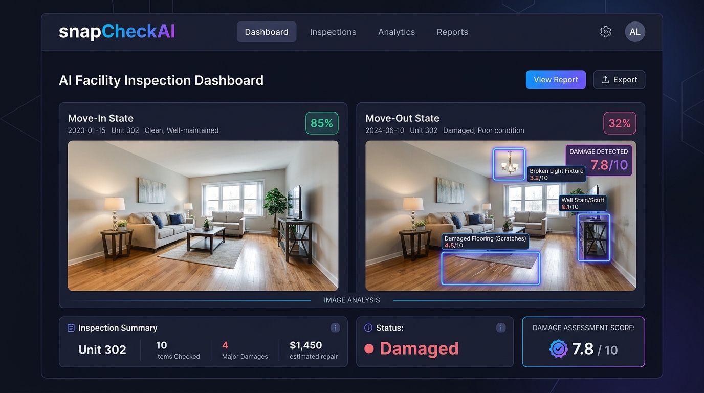snapCheckAI AI Facility Inspection Banner Mockup